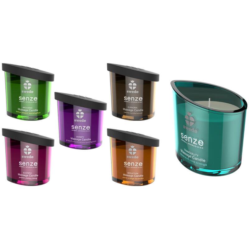 SENZE TRANQUILITY MASSAGE CANDLE - SPEARMINT, ROSE, ORANGE