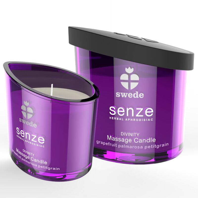 SENZE DIVINITY MASSAGE CANDLE - GRAPEFRUIT, PALMAROSA, PETITGRAIN
