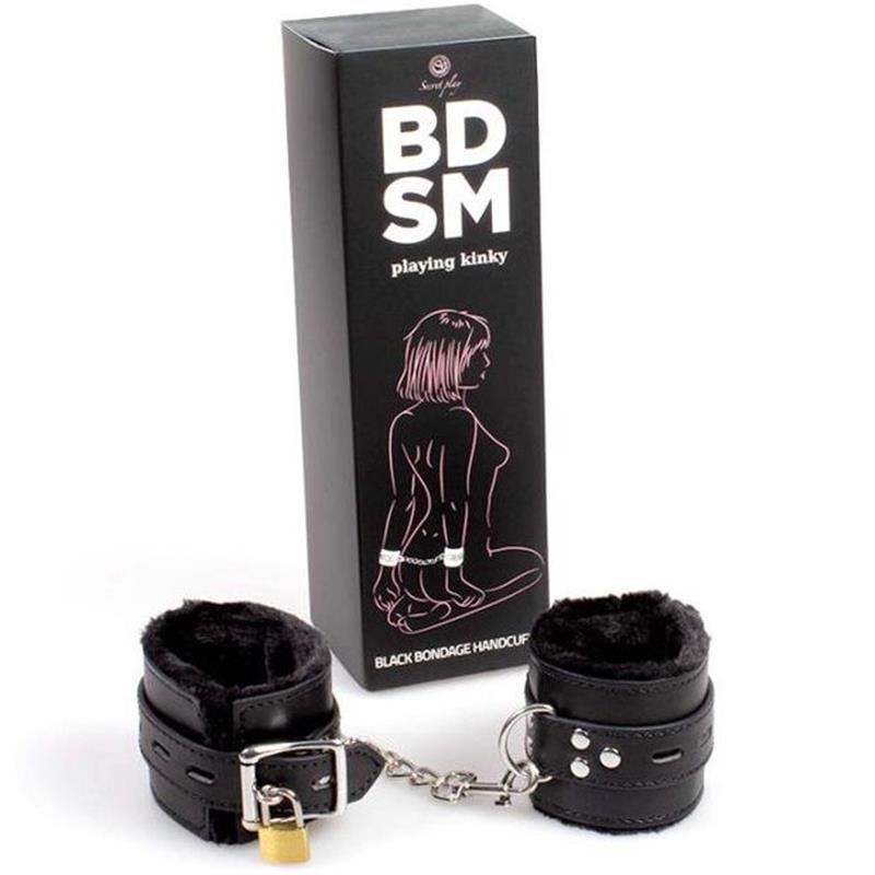 ČRNE BONDAGE LISICE BDSM KOLEKCIJA