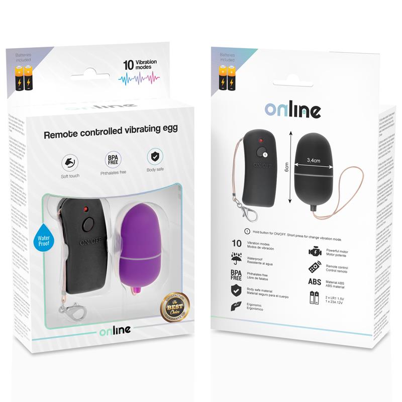 REMOTE CONTROLLED VIBRATING EGG PURPLE