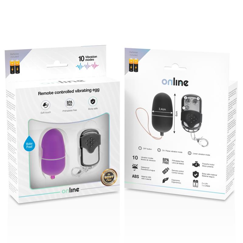 REMOTE CONTROL VIBRATING EGG M PURPLE