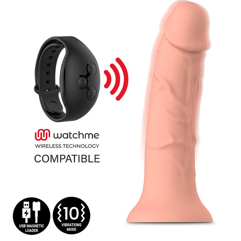 ASHER ORIGINAL DILDO S - VIBRATOR KOMPATIBILEN Z WATCHME BREZŽIČNO TEHNOLOGIJO
