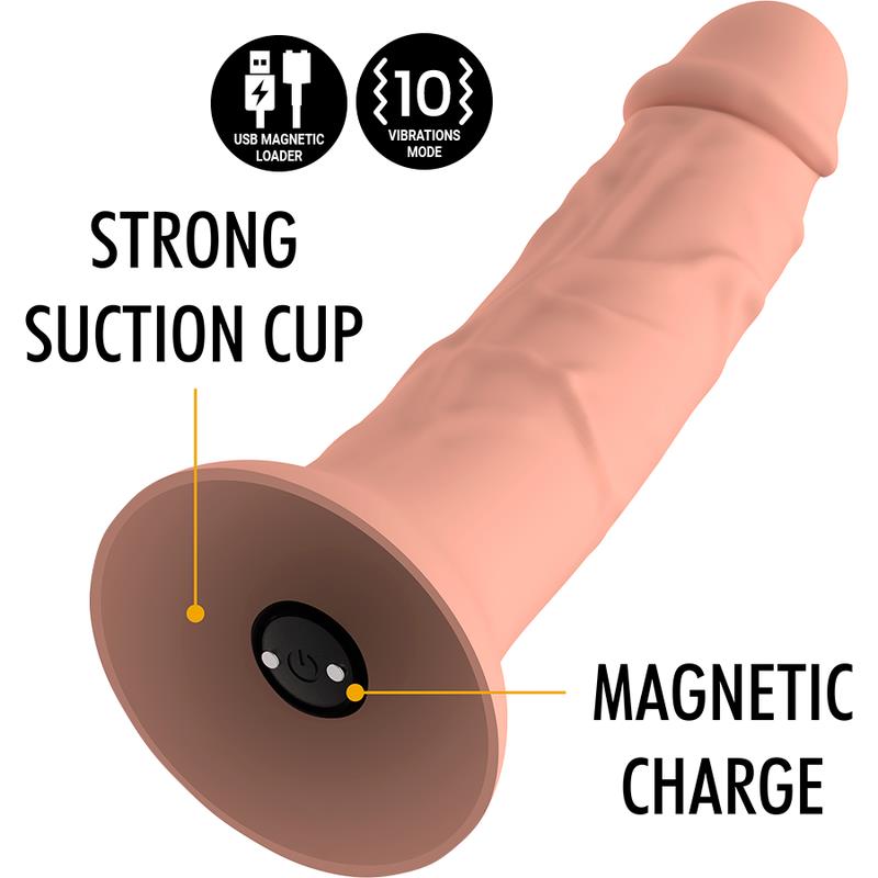 ASHER ORIGINAL DILDO S - VIBRATOR KOMPATIBILEN Z WATCHME BREZŽIČNO TEHNOLOGIJO