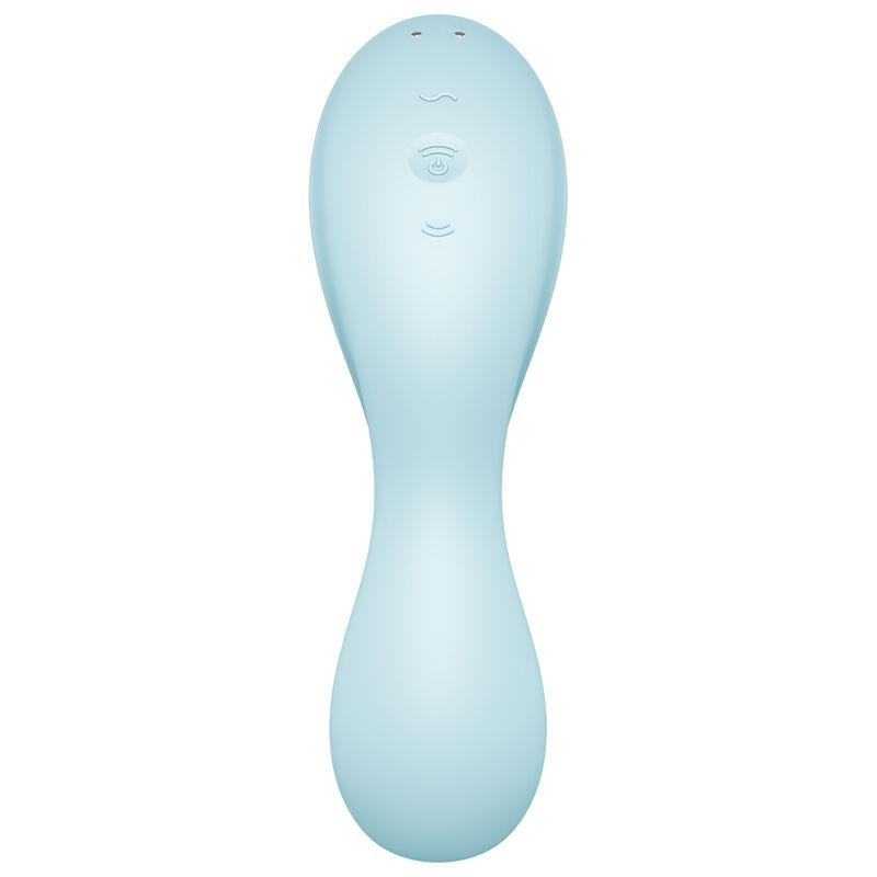 CURVY TRINITY 5 AIR PULSE STIMULATOR & VIBRATOR APP WHITE