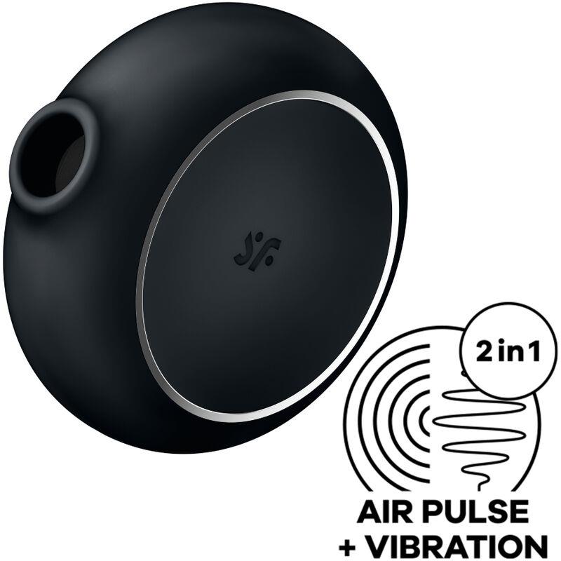 PRO TO GO 3 DVOJNI AIR PULSE STIMULATOR & VIBRATOR ČRN