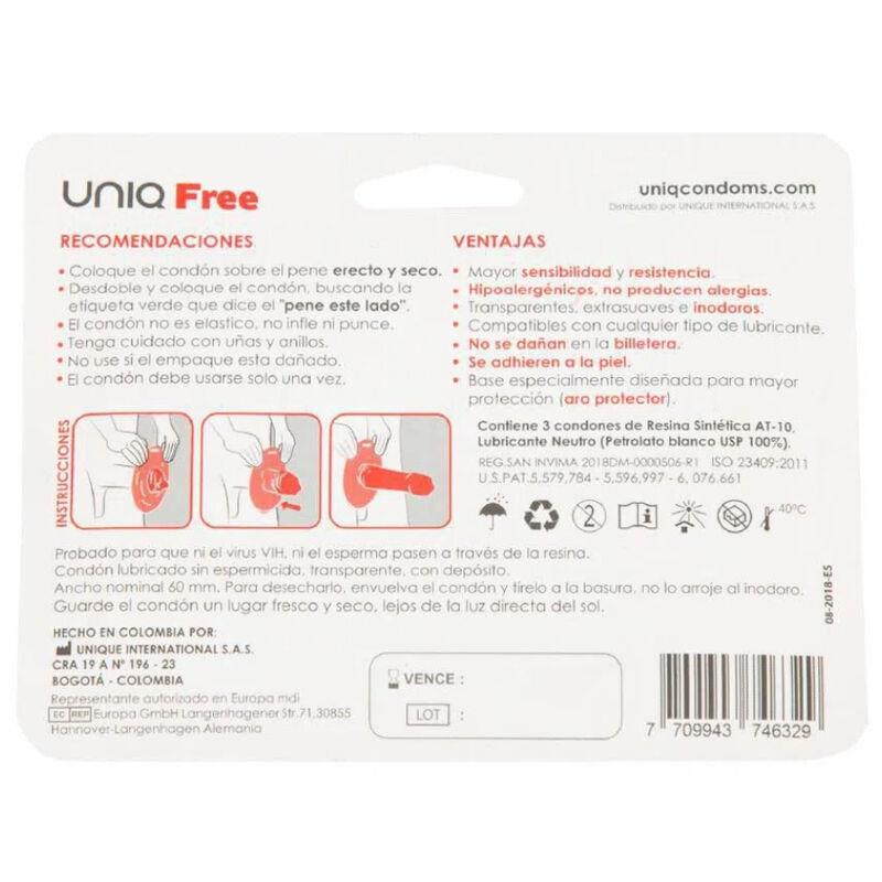 FREE LATEX FREE CONDOMS WITH PROTECTIVE RING 3 UNITS