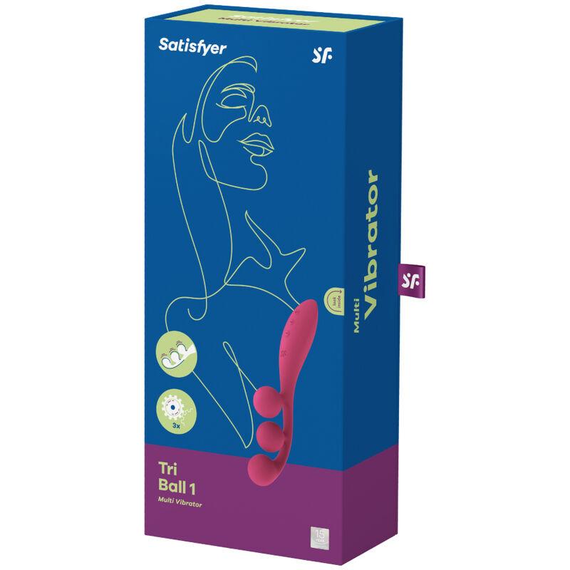 TRI BALL 1 MULTI VIBRATOR RDEČ