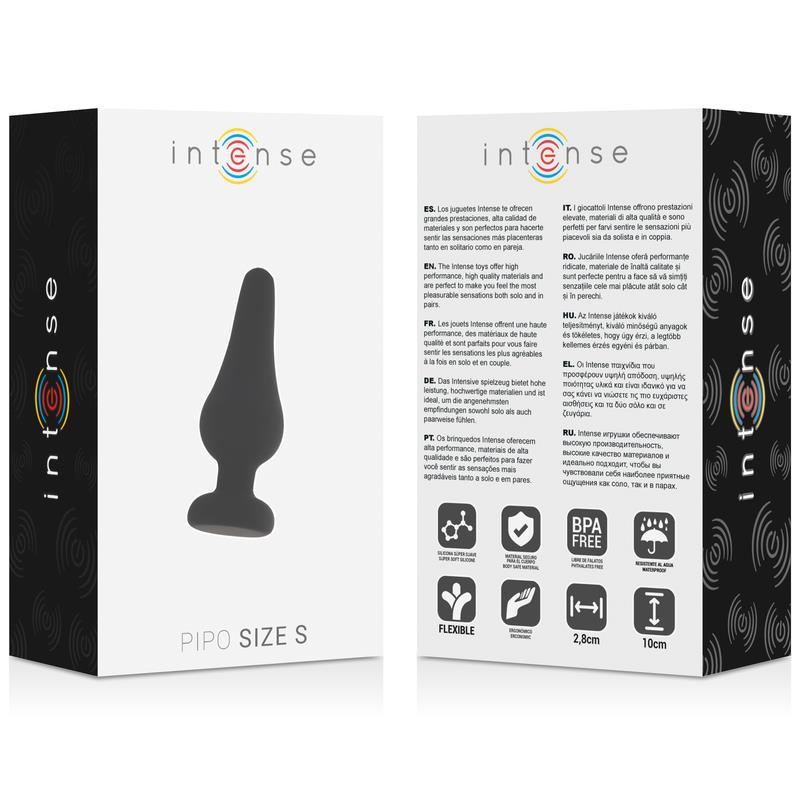 ANALNI VTIČ PIPO S ČRNI SILIKON 9.8 CM