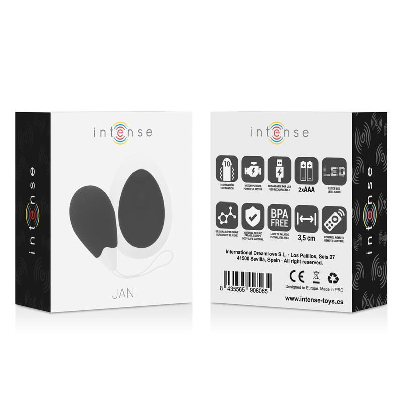 JAN VIBRATING EGG REMOTE CONTROL BLACK