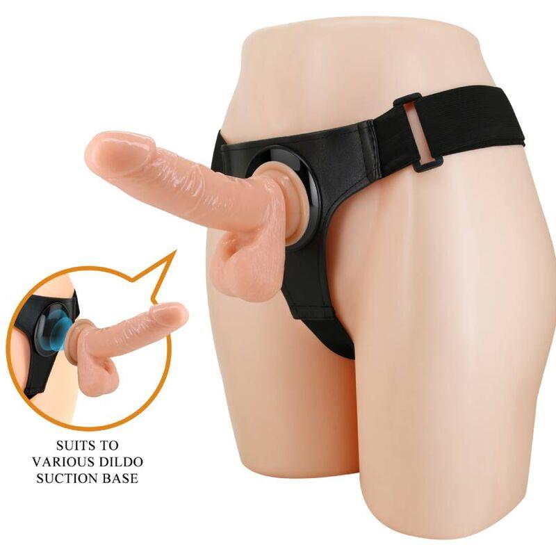 HARNESS BRIEFS UNIVERSAL HARNESS WITH DILDO TOM 20 CM NATURAL