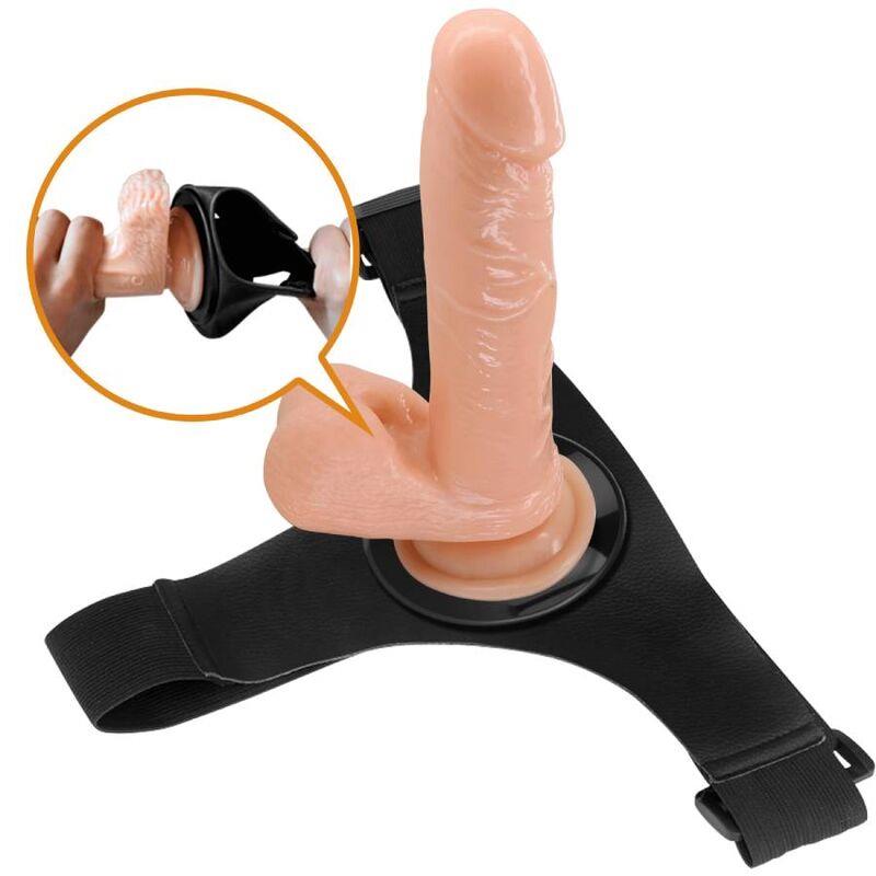 HARNESS BRIEFS UNIVERSAL HARNESS WITH DILDO TOM 20 CM NATURAL