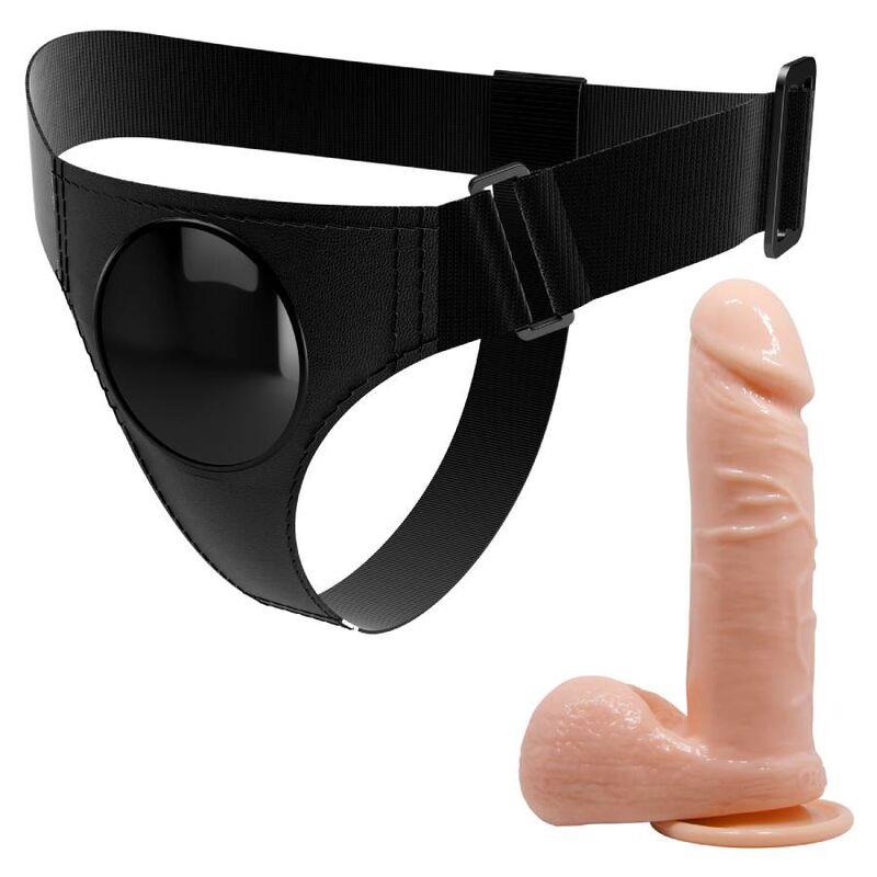 HARNESS BRIEFS UNIVERSAL HARNESS WITH DILDO TOM 20 CM NATURAL