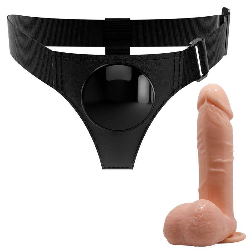HARNESS BRIEFS UNIVERSAL HARNESS WITH DILDO TOM 20 CM NATURAL