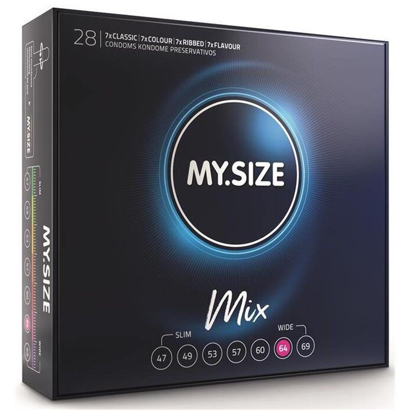 MIX CONDOMS 64 MM 28 UNITS