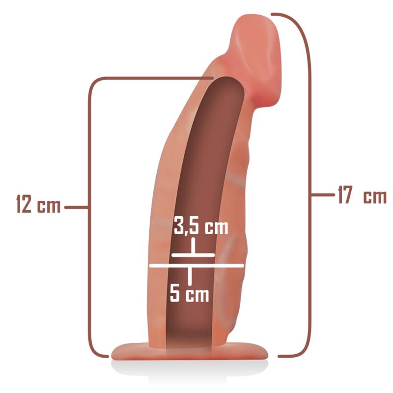 HOLLOW HARNESS WITH DILDO 18 X 3.5 CM