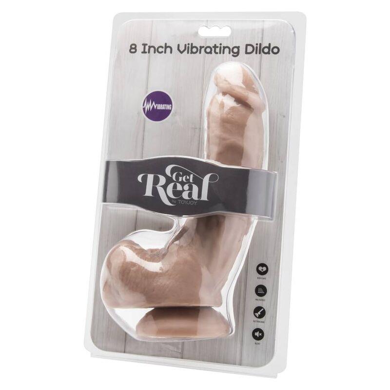 DILDO 20,5 CM WITH BALLS VIBRATOR SKIN