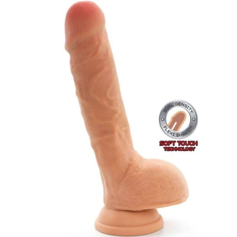 DUAL DENSITY DILDO 18 CM Z ŽOGICAMI