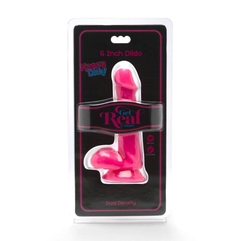 HAPPY DICKS DILDO 12 CM Z JAJCI ROZA