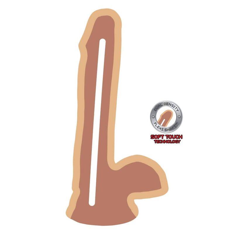 DUAL DENSITY DILDO 17 CM BALLS SKIN