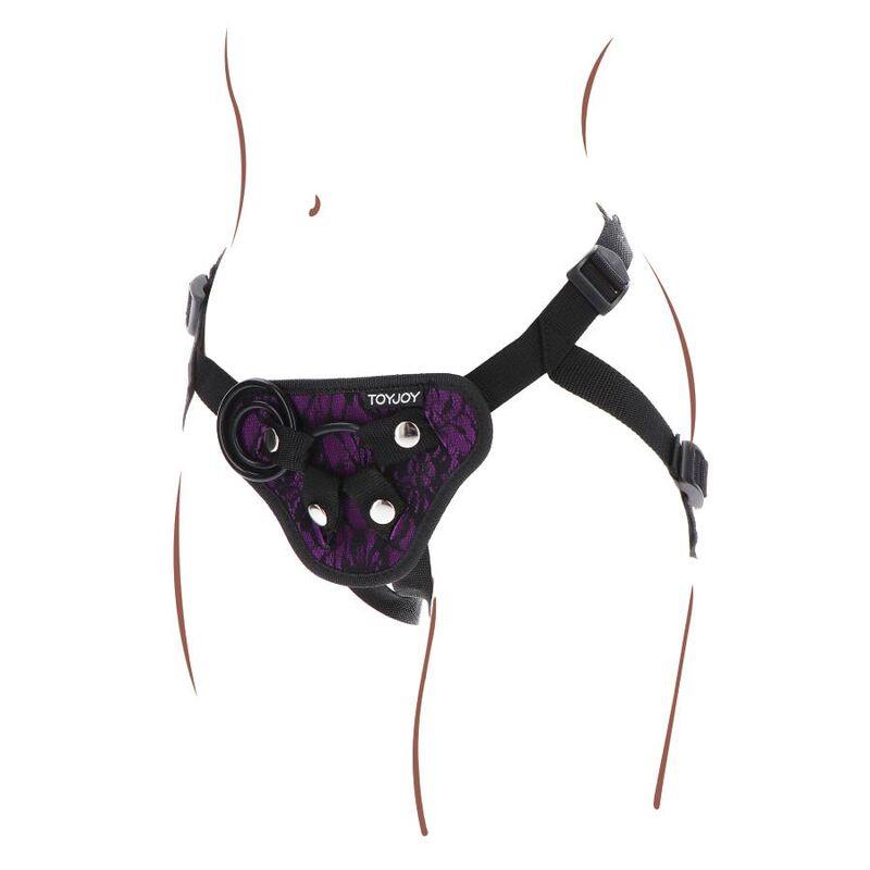 STRAP-ON ČIPKAST HARNES PURPLE