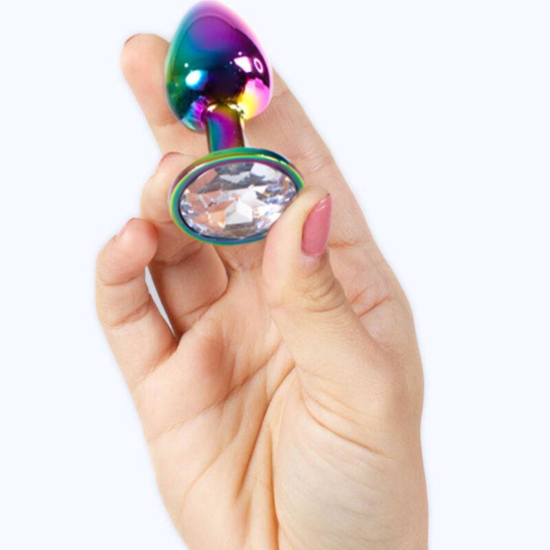 METALNI ANALNI PLUG RAINBOW MAJHNE VELIKOSTI 7 CM