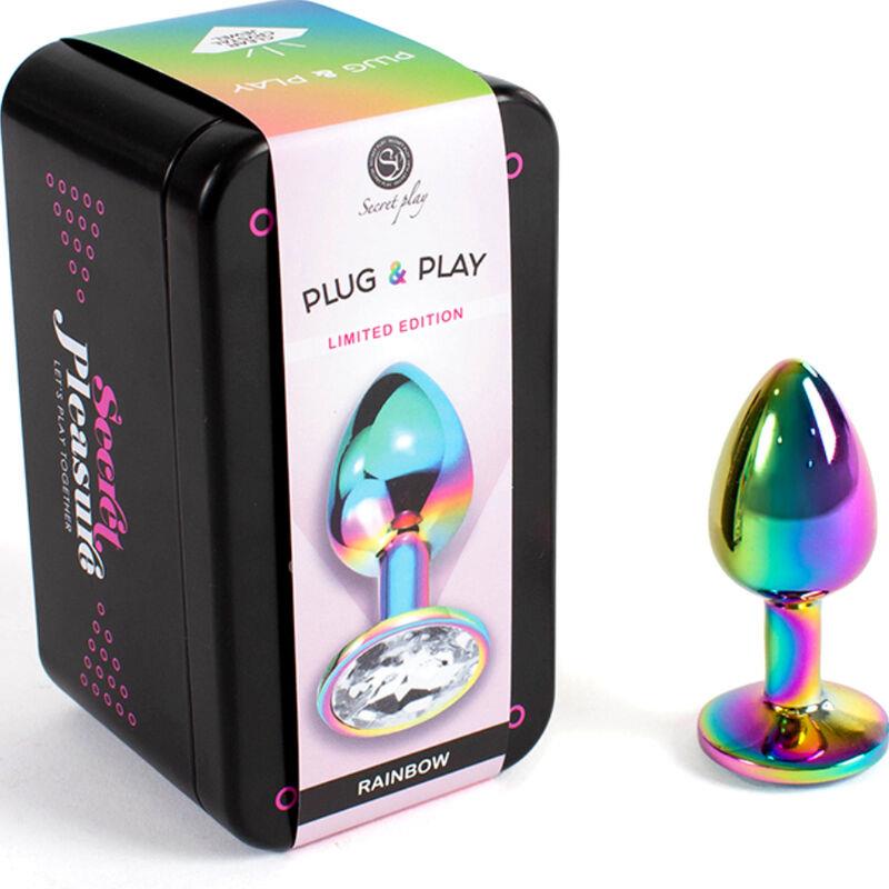 METALNI ANALNI PLUG RAINBOW MAJHNE VELIKOSTI 7 CM