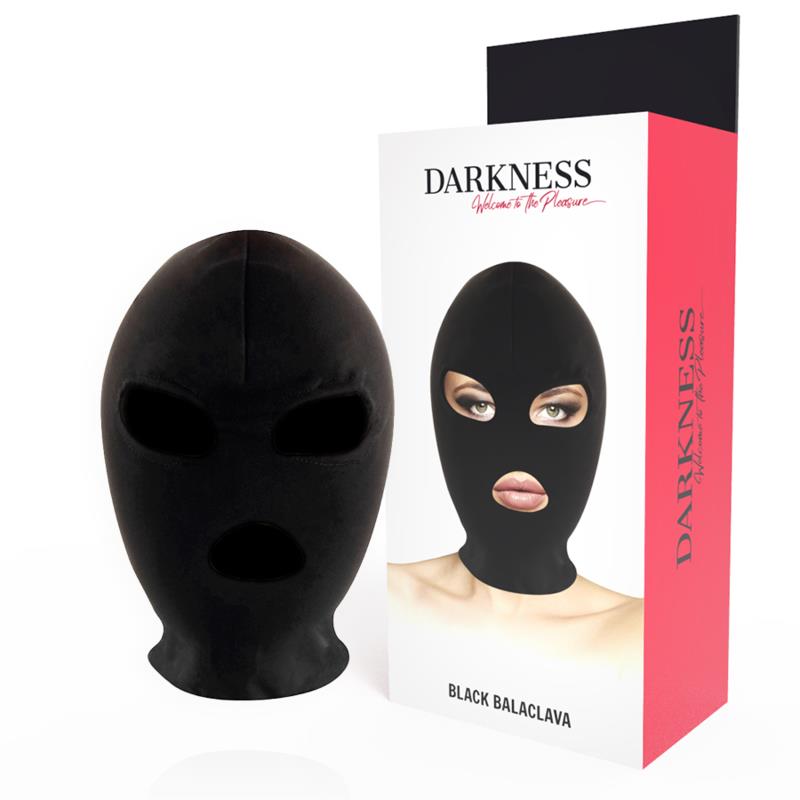 BDSM SUBMISSION MASK MOUTH AND EYES BLACK