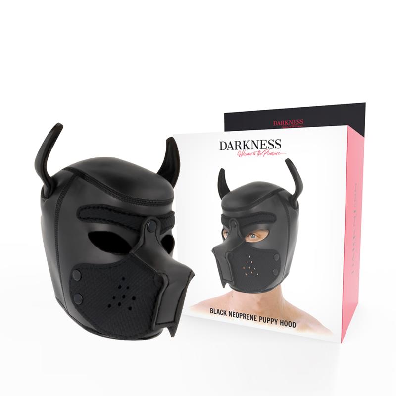 NEOPRENE DOG MASK WITH REMOVABLE MUZZLE L