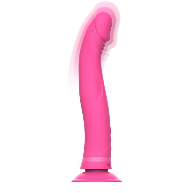 MICHELANGELO PINK SILICONE VIBRATOR DILDO