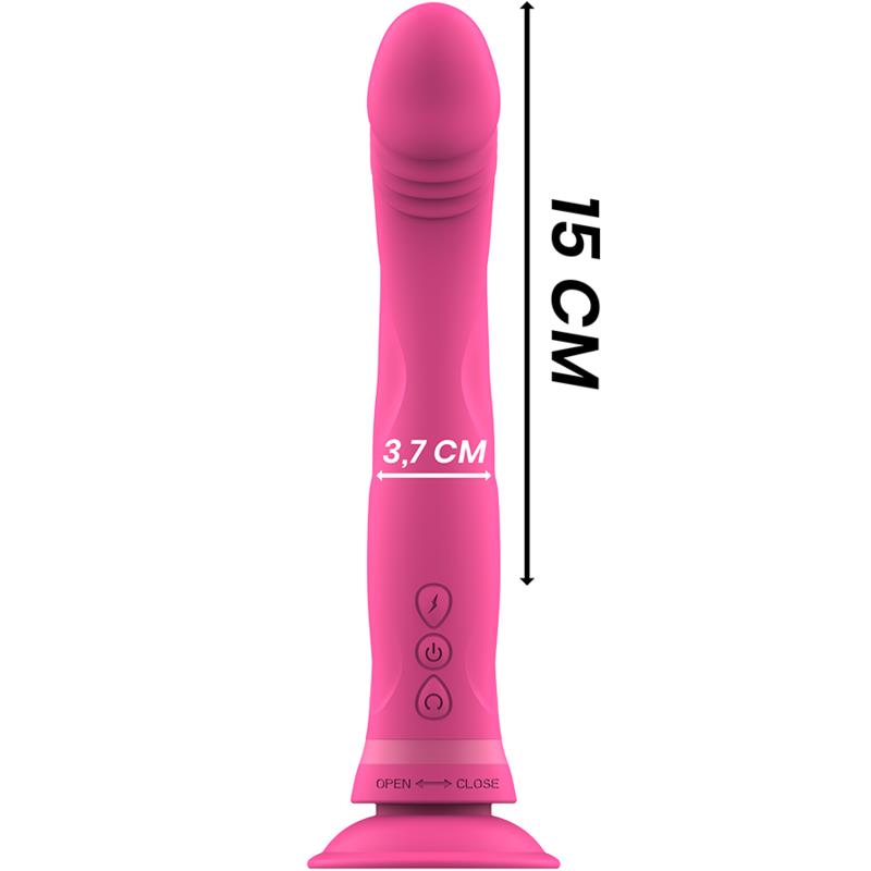 MICHELANGELO PINK SILICONE VIBRATOR DILDO