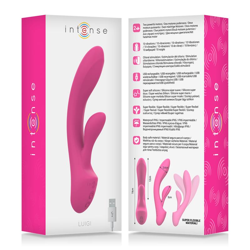 LUIGI RABBIT VIBRATOR ROZA LIKVIDNI SILIKON