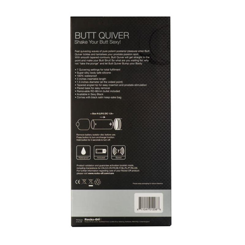 BUTT QUIVER P-POINT STIMULATOR 7 SPEEDS BLACK