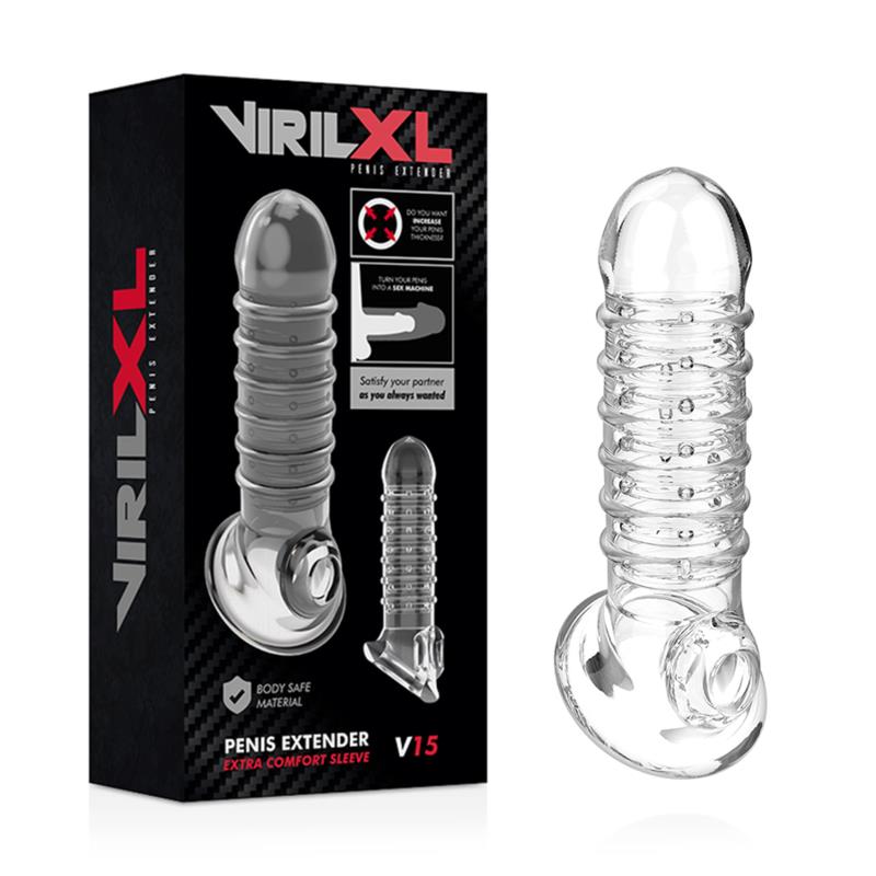 PENIS EXTENSION AND SHEATH V15 TRANSPARENT