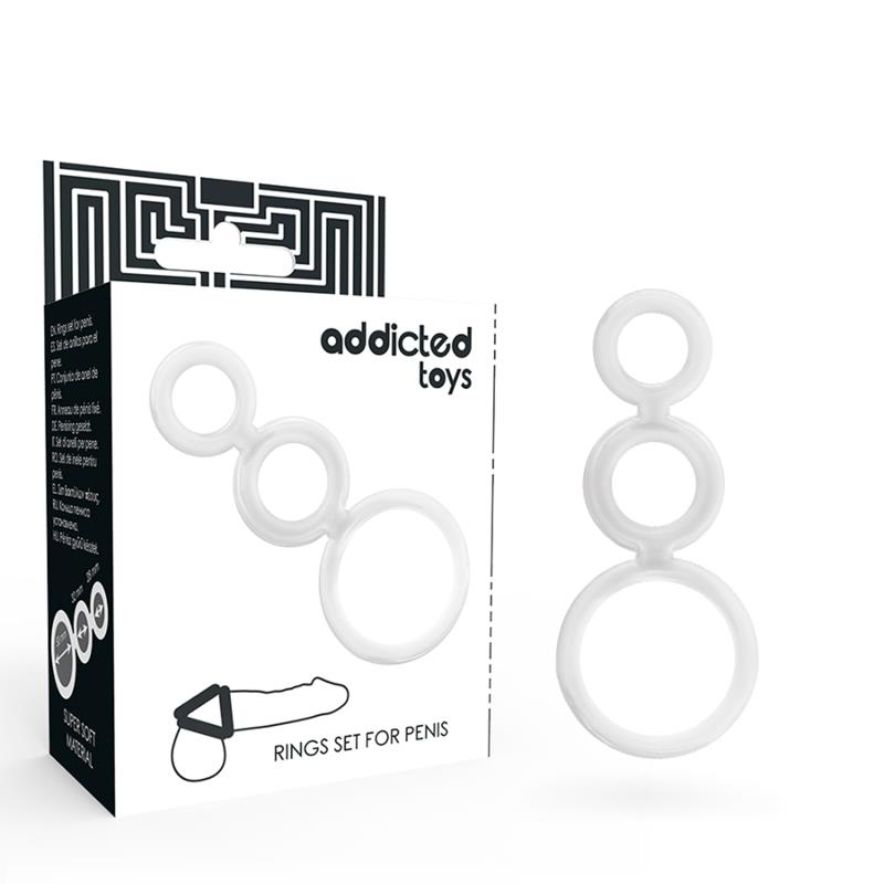 RINGS SET FOR PENIS TRANSPARENT
