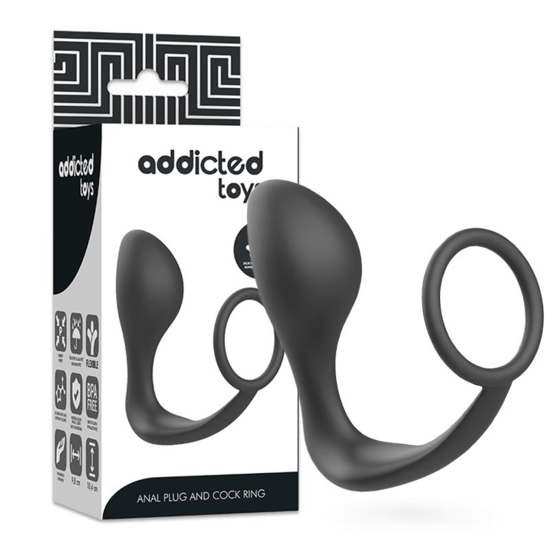 ANAL PLUG WITH BLACK SILICONE RING