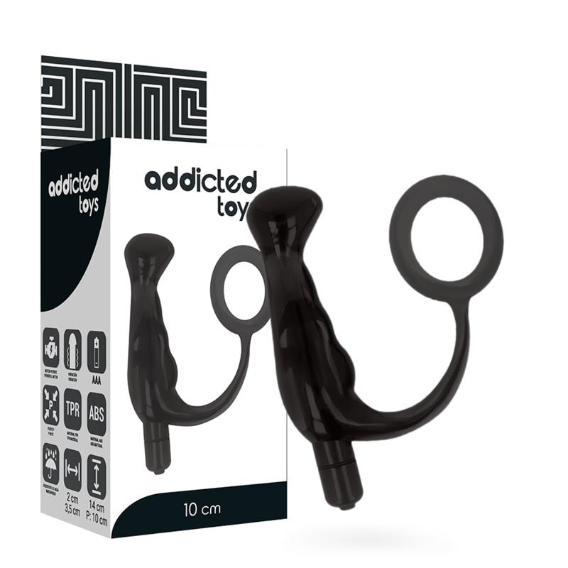 VIBRATOR PROST TICO BLACK 10 CM