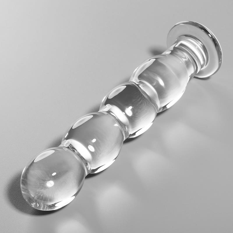 MODEL 10 DILDO BOROSILICATE GLASS CLEAR 16.5 CM -O- 3.5 CM