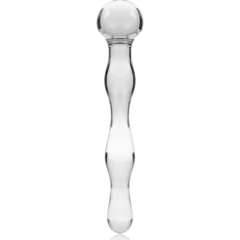 MODEL 13 DILDO BOROSILICATE GLASS CLEAR 18 CM -O- 3.5 CM