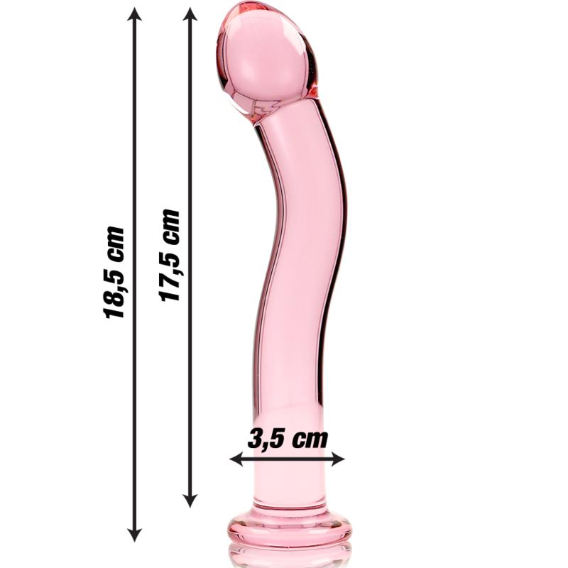 MODEL 18 DILDO BOROSILIKATNO STEKLO JASNO 18.5 CM -O- 3.5 CM