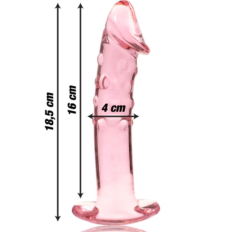 MODEL 19 DILDO BOROSILICATE GLASS CLEAR 18.5 CM -O- 4 CM