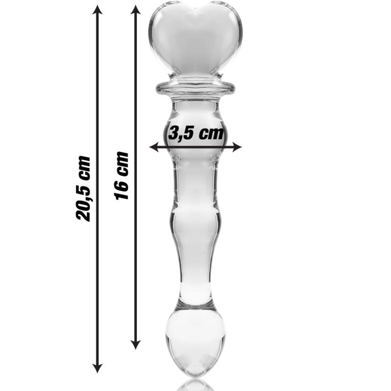 MODEL 21 DILDO OD BOROSILIKATNOG STAKLA PROZIRNO 20.5 CM -O- 3.5 CM