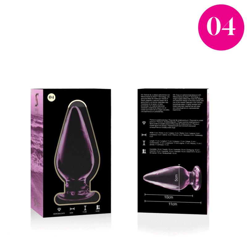 MODEL 4 ANAL PLUG BOROSILICATE GLASS CLEAR 11 CM -O- 5 CM