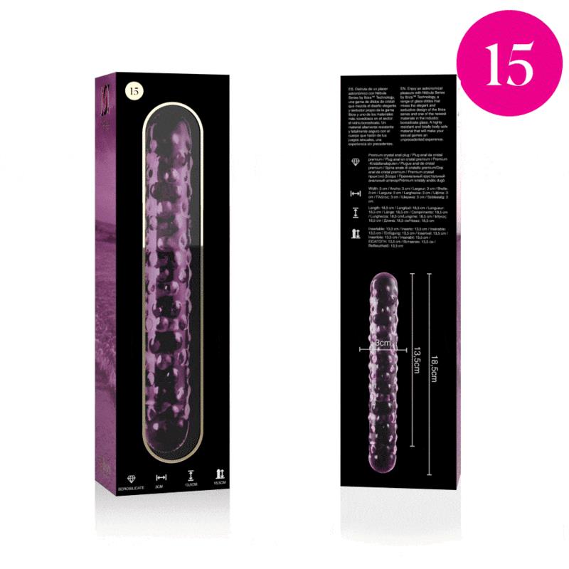 MODEL 15 DILDO OD BOROSILIKATNOG STAKLA PROZIRNO 18.5 CM -O- 3 CM