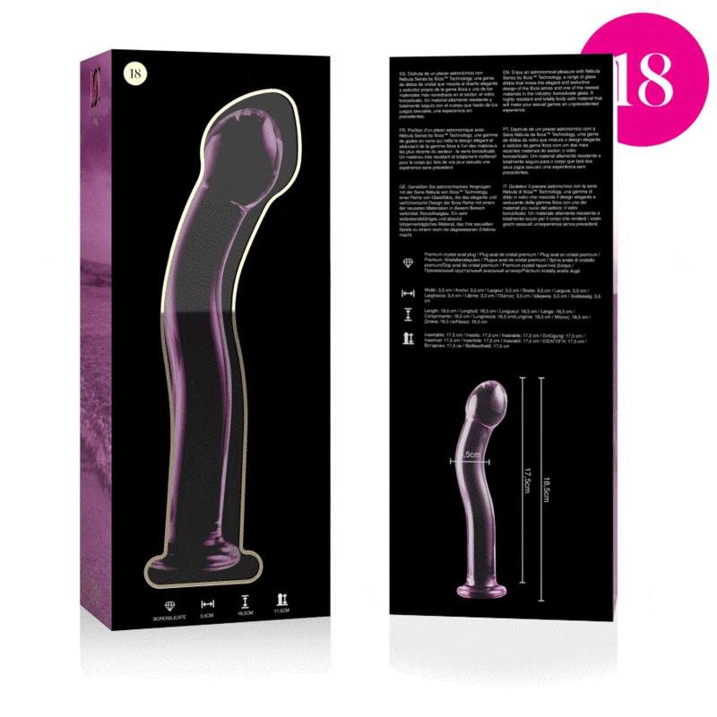 MODEL 18 DILDO BOROSILIKATNO STEKLO JASNO 18.5 CM -O- 3.5 CM