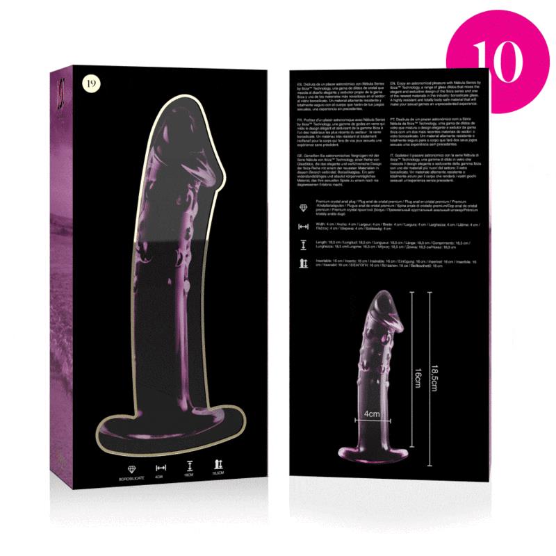 MODEL 19 DILDO BOROSILICATE GLASS CLEAR 18.5 CM -O- 4 CM