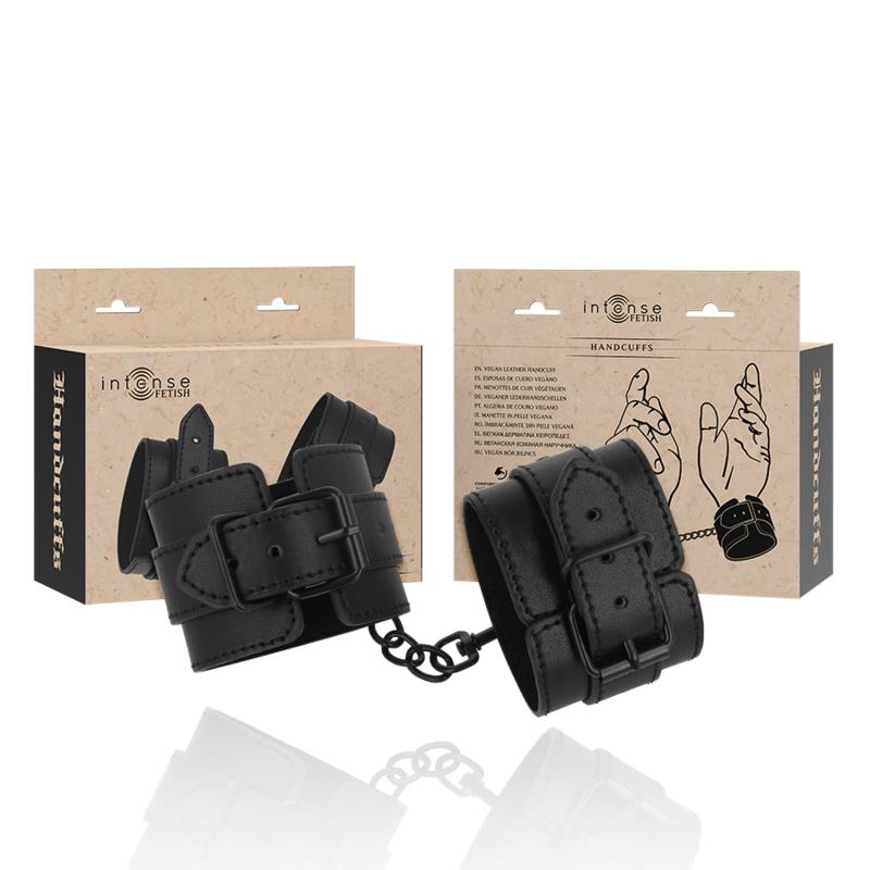 FETISH VEGAN LEATHER HANDCUFFS