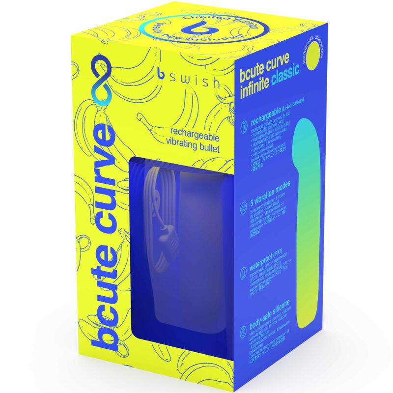 BCUTE CURVE INFINITE CLASSIC LIMITED EDITION RECHARGEABLE SILICONE VIBRATOR YELLOW