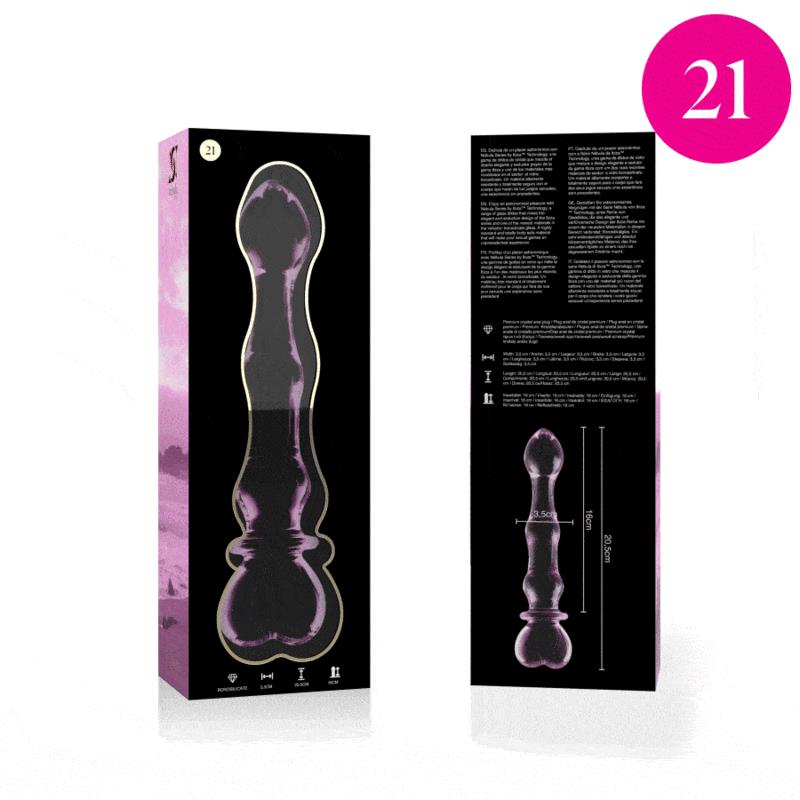 MODEL 21 DILDO OD BOROSILIKATNOG STAKLA PROZIRNO 20.5 CM -O- 3.5 CM