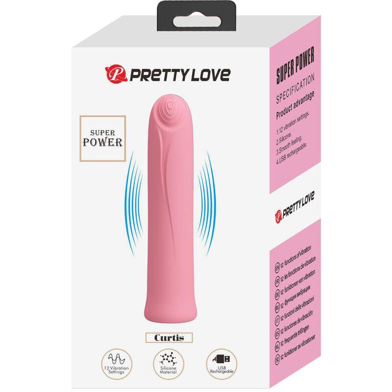 CURTIS MINI SUPER POWER VIBRATOR 12 PINK SILICONE VIBRATIONS