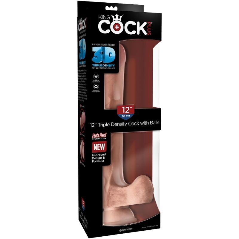 REALISTIC PENIS WITH BALLS 3D 24.8 CM LIGHT